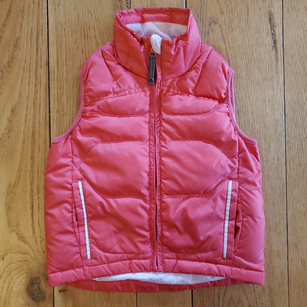 REI Coral Goose Down Vest girls juniors S